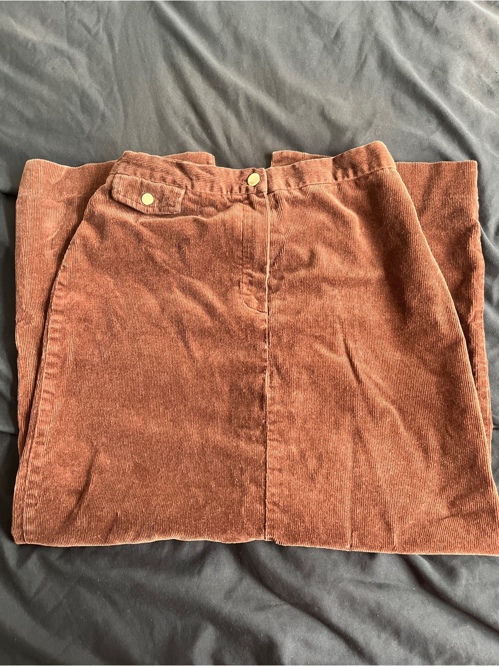 Ralph Lauren Corduroy Maxi Skirt in Rust